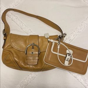 Coach Small Soho Shoulder Tan Leather Hobo Bag